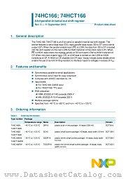 74HC166D datasheet pdf NXP Semiconductors
