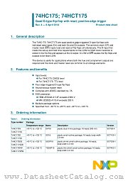 74HCT175PW datasheet pdf NXP Semiconductors
