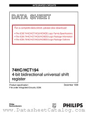 74HC194N datasheet pdf NXP Semiconductors