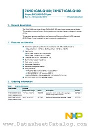 74HCT1G86GW-Q100 datasheet pdf NXP Semiconductors