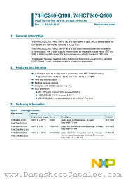 74HCT240BQ-Q100 datasheet pdf NXP Semiconductors
