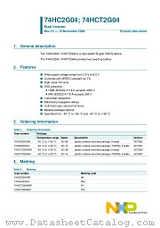 74HC2G04GW datasheet pdf NXP Semiconductors