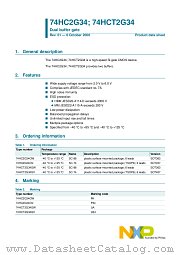 74HC2G34GW datasheet pdf NXP Semiconductors
