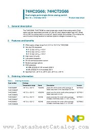 74HCT2G66GD datasheet pdf NXP Semiconductors
