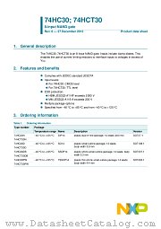 74HC30D datasheet pdf NXP Semiconductors
