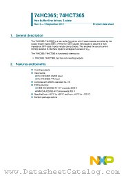 74HCT365PW datasheet pdf NXP Semiconductors