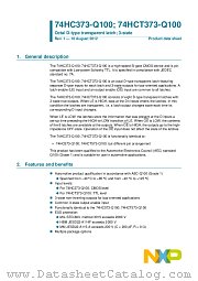 74HCT373BQ-Q100 datasheet pdf NXP Semiconductors