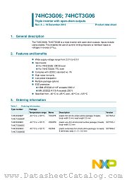74HCT3G06GD datasheet pdf NXP Semiconductors
