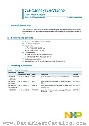 74HC4002D datasheet pdf NXP Semiconductors