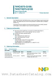 74HCT4075PW-Q100 datasheet pdf NXP Semiconductors