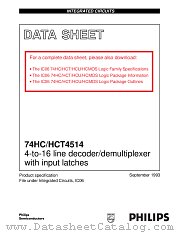 74HC4514D datasheet pdf NXP Semiconductors