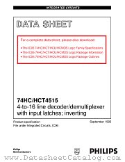 74HCT4515N datasheet pdf NXP Semiconductors