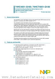 74HCT4851BQ-Q100 datasheet pdf NXP Semiconductors