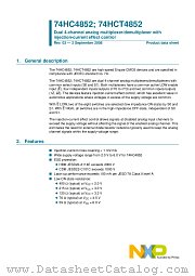 74HC4852PW datasheet pdf NXP Semiconductors