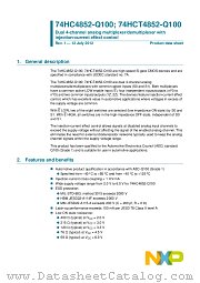 74HC4852BQ-Q100 datasheet pdf NXP Semiconductors