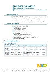 74HC597PW datasheet pdf NXP Semiconductors