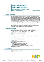 74HCT7403D-Q100 datasheet pdf NXP Semiconductors