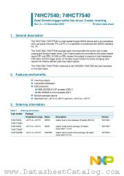 74HCT7540D datasheet pdf NXP Semiconductors