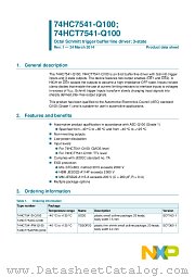 74HCT7541PW-Q100 datasheet pdf NXP Semiconductors