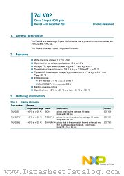 74LV02PW datasheet pdf NXP Semiconductors