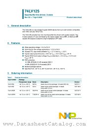 74LV125N datasheet pdf NXP Semiconductors
