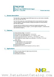 74LV132D datasheet pdf NXP Semiconductors