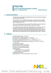 74LV138N datasheet pdf NXP Semiconductors