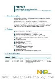74LV139DB datasheet pdf NXP Semiconductors