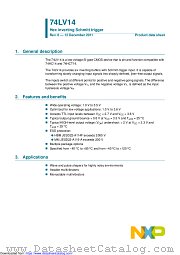 74LV14PW datasheet pdf NXP Semiconductors
