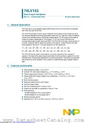 74LV153PW datasheet pdf NXP Semiconductors