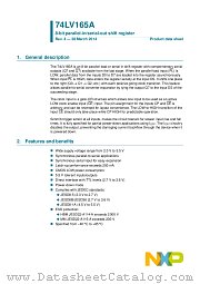 74LV165APW datasheet pdf NXP Semiconductors