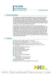 74LV259N datasheet pdf NXP Semiconductors