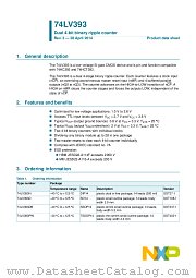 74LV393D datasheet pdf NXP Semiconductors