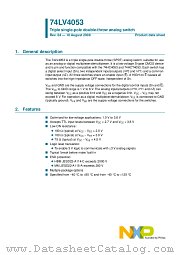 74LV4053BQ datasheet pdf NXP Semiconductors
