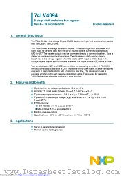 74LV4094N datasheet pdf NXP Semiconductors
