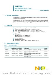 74LV541PW datasheet pdf NXP Semiconductors