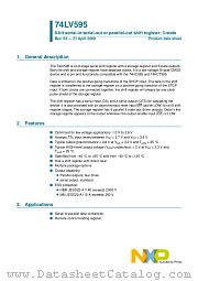 74LV595DB datasheet pdf NXP Semiconductors