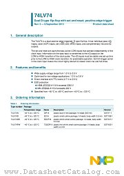 74LV74D datasheet pdf NXP Semiconductors