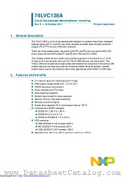 74LVC138APW datasheet pdf NXP Semiconductors