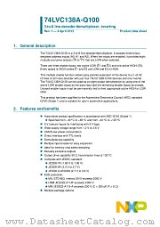 74LVC138ABQ-Q100 datasheet pdf NXP Semiconductors