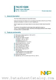 74LVC1G08GW datasheet pdf NXP Semiconductors