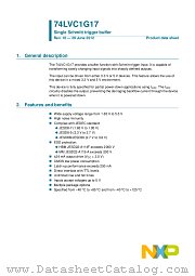 74LVC1G17GX datasheet pdf NXP Semiconductors