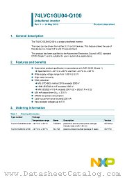74LVC1GU04GW-Q100 datasheet pdf NXP Semiconductors