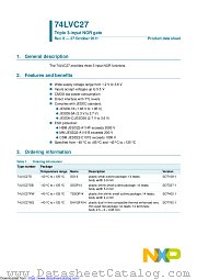 74LVC27D datasheet pdf NXP Semiconductors