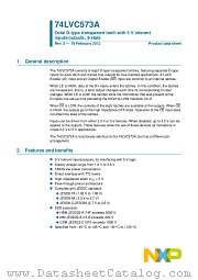 74LVC573APW datasheet pdf NXP Semiconductors