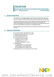 74LVC74ABQ datasheet pdf NXP Semiconductors
