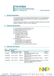 74LVC86AD datasheet pdf NXP Semiconductors