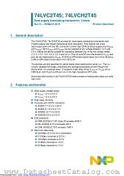74LVC2T45GF datasheet pdf NXP Semiconductors