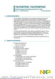 74LVCH8T245PW datasheet pdf NXP Semiconductors