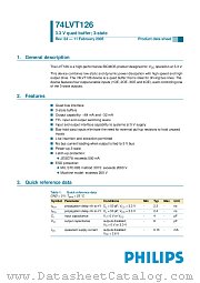 74LVT126BQ datasheet pdf NXP Semiconductors